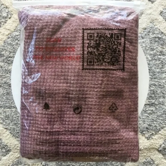 New Long Sleeve Flowing Waffle V-Neck Tunic Swing Top, Size Small - Picture 5 of 5